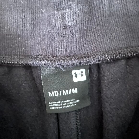 Underarmour black comfortable casual tracksuit sweatpants drawstring waist - Picture 3 of 3